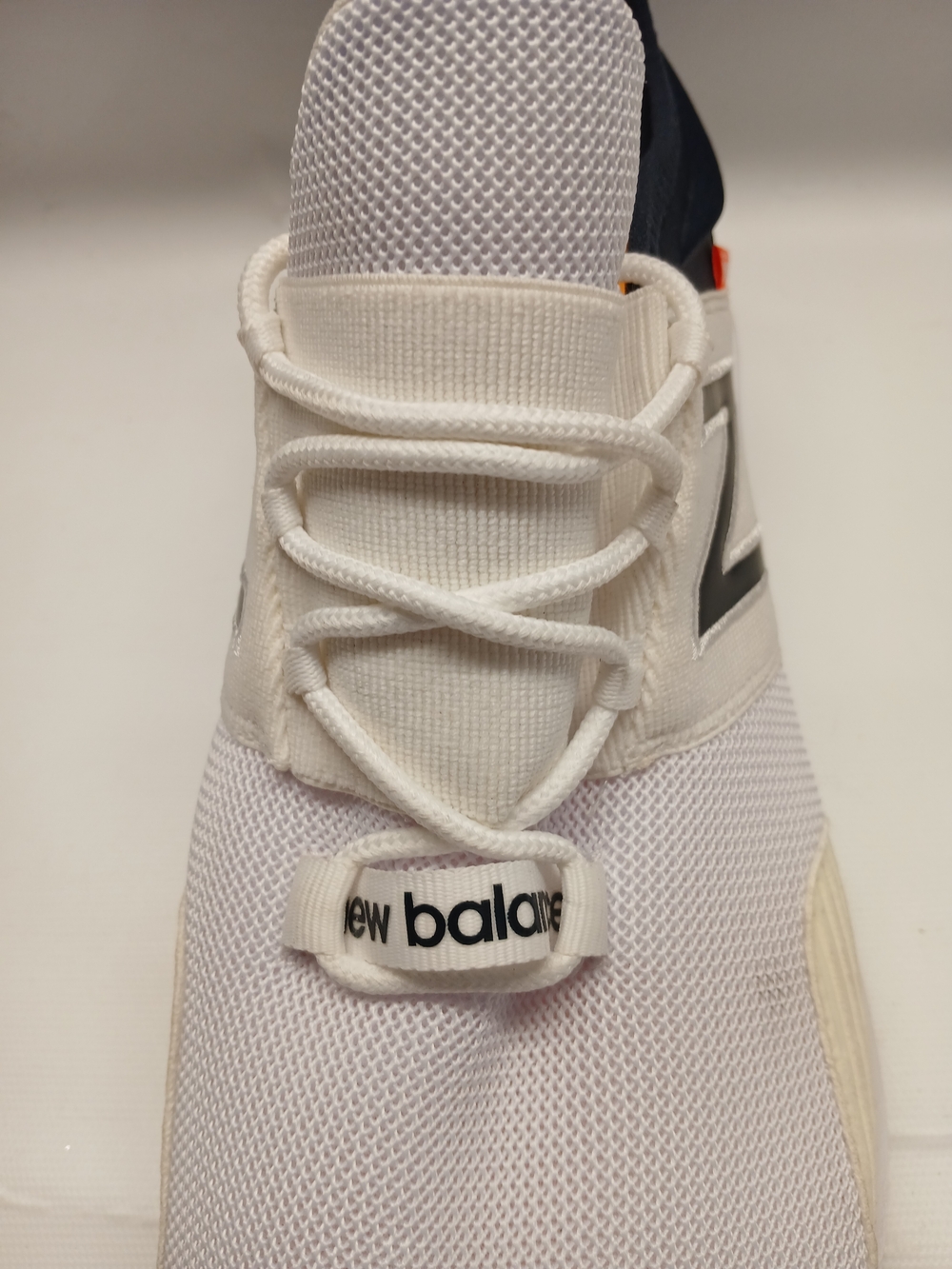 New Balance Men’s White & Navy Athletic Sneaker - Picture 11 of 15